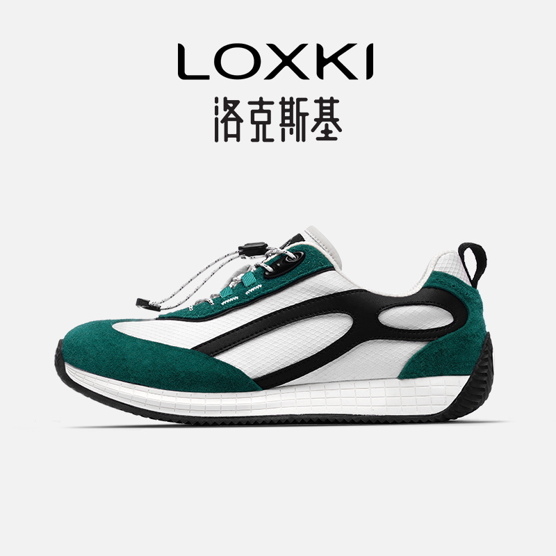 LOXKI洛克斯基复古阿甘鞋宽头鞋