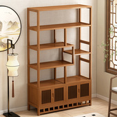 速发新中式 博古架茶室纳木置物架客厅多宝阁茶具茶叶收展架实示架