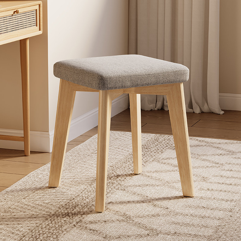 速发实木台妆凳桌妆凳子生卧室化妆椅梳妆梳椅子餐化椅家用板凳餐