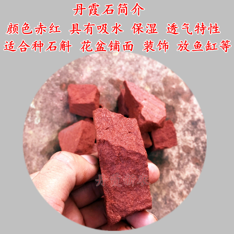 速发5斤装 赤水丹霞石 吸水透气石斛种植铺面 鱼缸石红色石头