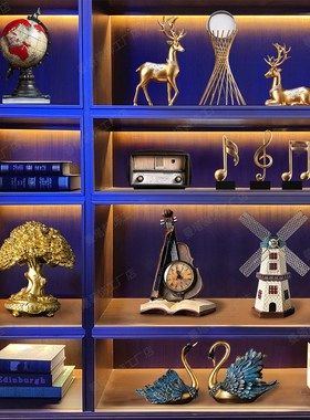 速发酒柜装饰品摆高厅奢高档客轻件端大气上档次简约玄关装饰品