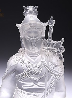 速发古法琉璃莲花生大士菩萨佛像家用款供奉寺院供桌莲师摆件
