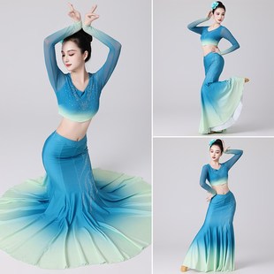 速发款新傣族舞蹈服装成人西纳版双套装长袖剧目艺考独舞半身演出