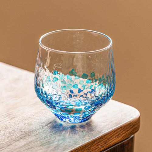 速发优格手绘波杯水杯玻璃杯高颜值喝水点家用酸奶杯子牛奶杯早餐