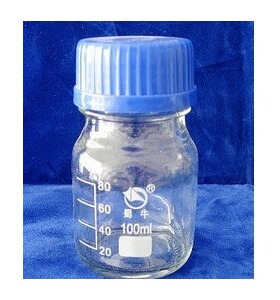 速发蜀牛螺口蓝盖瓶 样品瓶 取样瓶 玻璃蓝盖试剂瓶 100250