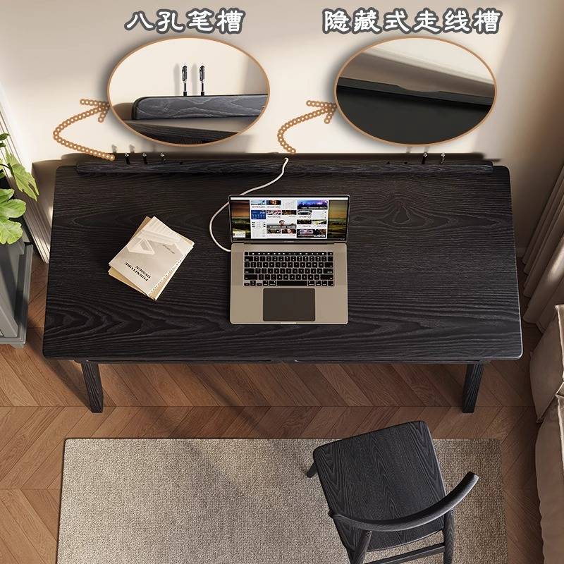 中古风书桌椅法式复古写字桌卧室实木电脑桌家用轻奢化妆桌