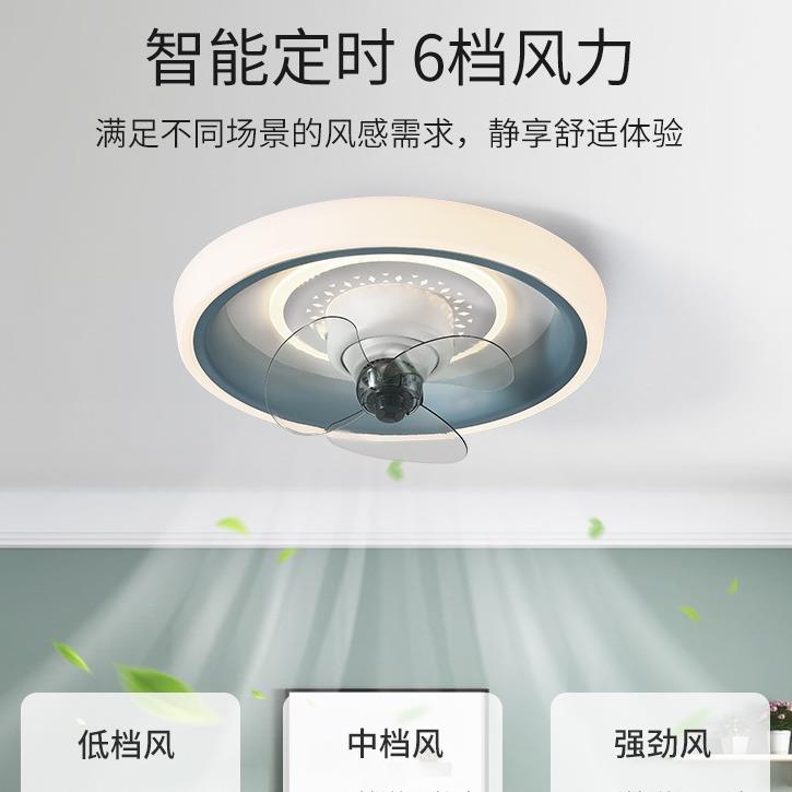 卧室风扇灯吸顶一体餐厅儿童房书房带风扇吸顶灯现代吸顶灯电风扇