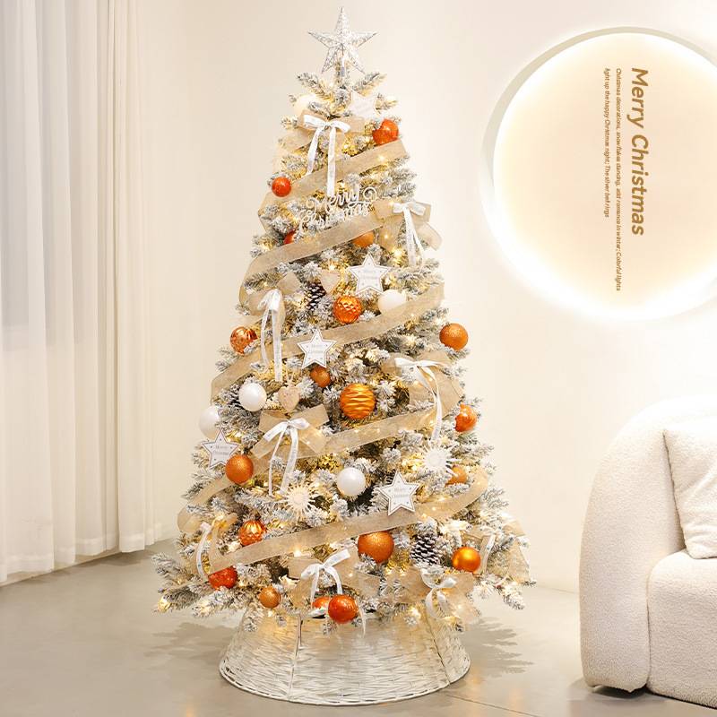圣诞节装饰品大型圣诞树christmas tree聖誕樹加密白色植绒新款