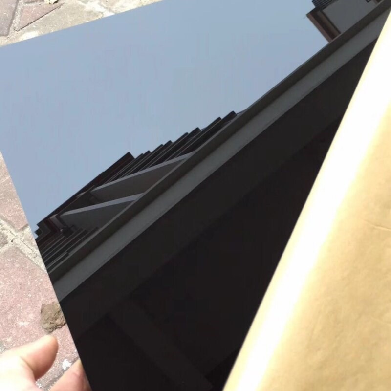 速发黑色亚克力板有机玻璃板镜面倒影磨砂哑光板半透明黑茶色加工