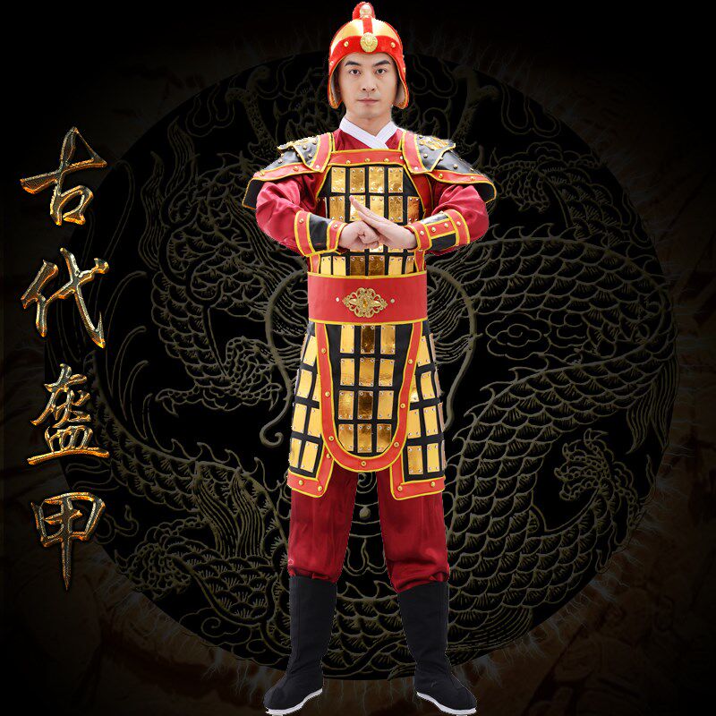 速发隋唐盔甲演甲服古代士兵盔甲演出服士兵侍卫盔出表演服