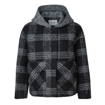 柯利亚诺冬季专柜同款短款格子拼接外套 【H】 SY7285(UN) ￥6800