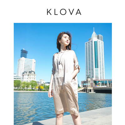 柯罗芭夏季专柜同款驼色茧型连衣裙  LW6266 ￥3890