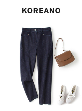 柯利亚诺专柜同款牛仔蓝色直筒裤  KN6514吊牌1990