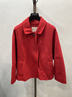 VUN SY5071 ￥5990 红色休闲羊毛外套 柯罗芭春秋专柜同款