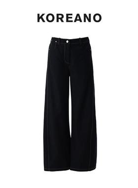 柯利亚诺春秋专柜同款炭灰色蓝色弯刀牛仔裤 KN5022(JUN)B ￥1990