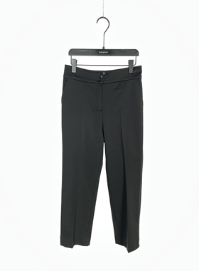 柯利亚诺春秋专柜同款黑色经典版型中腰微锥裤  KW4755 ￥1490