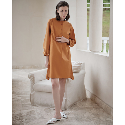 柯罗芭春秋专柜同款时尚桔色抽绳连衣裙  LW6247 ￥5390