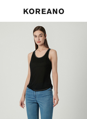 柯利亚诺春秋专柜同款黑色圆领撞色牙边背心  BT0141(9UN) ￥1280