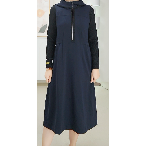 柯利亚诺春秋专柜同款藏蓝色针织连衣裙  LT7485(UN) ￥4880