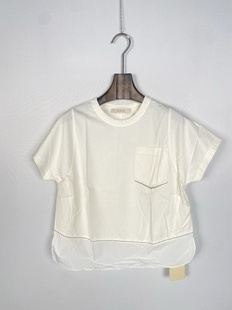 ￥1990 TT9921 柯罗芭春秋专柜同款 椰子奶油白针织H型T恤