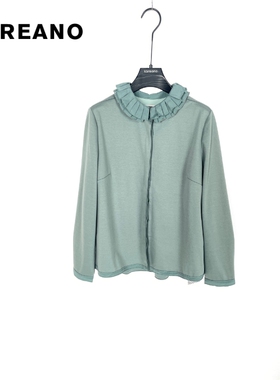 柯利亚诺春秋专柜同款绿色百褶娃娃领衬衫  CT0027(9VUN) ￥4280