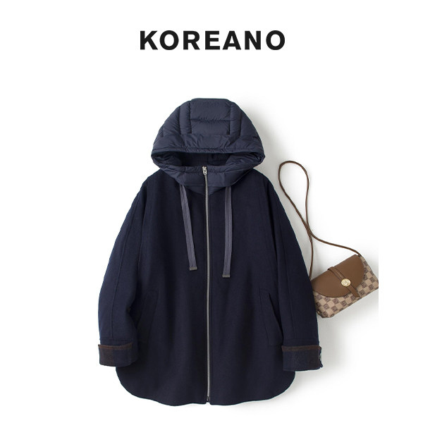 柯利亚诺冬季奥莱专柜正品羽绒服 YZ4183藏蓝 吊牌价:8200