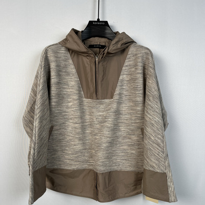 柯罗芭冬季专柜同款连帽羊毛针织假两件拼接T恤  TY1064 ￥5990