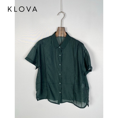 柯罗芭夏季专柜同款肌理茧型衬衫  CW5838 ￥2390