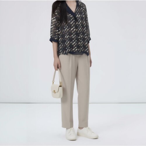 柯罗芭夏季专柜同款驼色休闲单裤  KW1221 ￥4190
