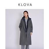 专柜同款 鲸落灰长款 柯罗芭冬季 羊毛大衣 FY5853 ￥19900