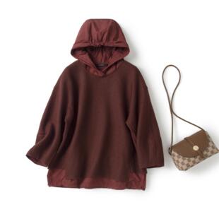 柯罗芭冬季专柜同款连帽3D效果羊毛针织拼接T恤TY1093(UN)￥6900