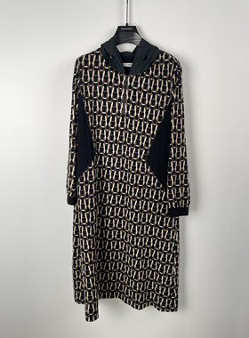 柯利亚诺冬季专柜同款休闲绒感花型针织花型连衣裙  LT1194