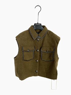 柯利亚诺冬季专柜同款巧克力棕马甲  JY6354 ￥2590