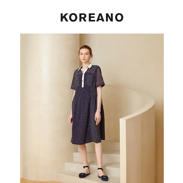 柯利亚诺夏季专柜同款花型拼接连衣裙  LW7796 ￥4280