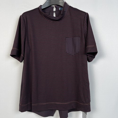 柯利亚诺春秋专柜同款双层小立领条纹拼接T恤  TT1008 ￥3680