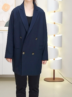 柯利亚诺春秋藏蓝色小廓形西装夹克式外套 SW3693(WUN)吊牌4680