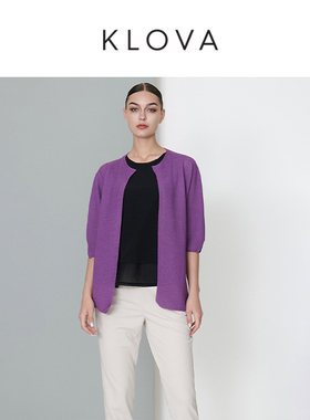 柯罗芭春秋专柜同款时尚紫色休闲毛衫  ZT9793J ￥3890