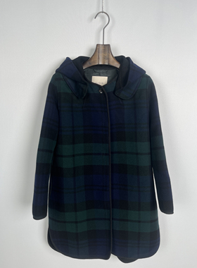 柯罗芭冬季专柜同款H型经典格子双面呢大衣  FY1473 ￥11900