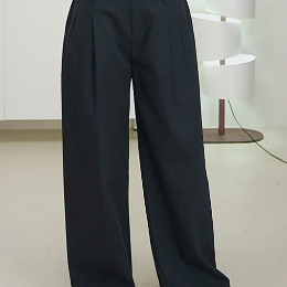 柯利亚诺冬季专柜同款中世纪蓝黑色宽腿直筒裤 KY2693(JUN)￥2880