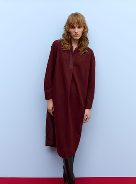 柯罗芭冬季专柜同款拼接羊毛针织呢连衣裙  LY2836(UN) ￥8500