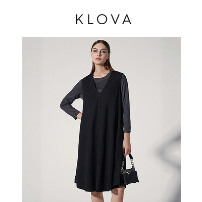 柯罗芭冬季专柜同款羊毛舒适马甲连衣裙  LY1133 ￥4990