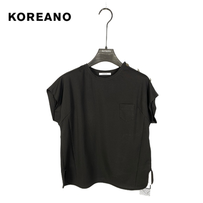 柯利亚诺夏季专柜同款石磨黑针织连袖廓形T   TT9119 ￥2280