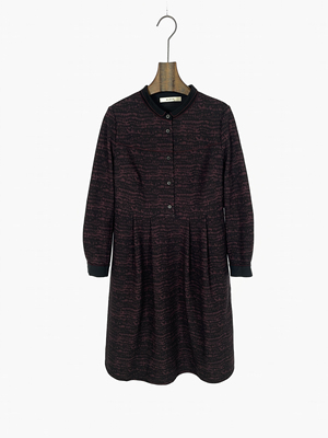 柯罗芭冬季专柜同款针织提花小翻领连衣裙  LT4046 ￥4990