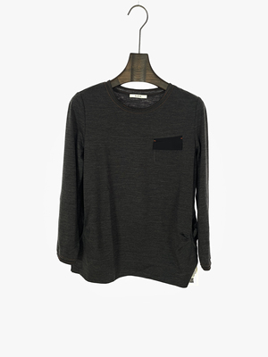 柯罗芭冬季专柜同款深灰色圆领套头针织T恤  TY1223 ￥1990