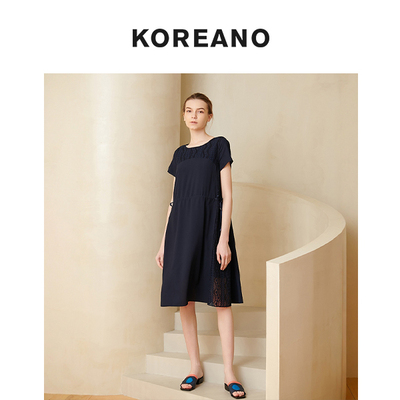 柯利亚诺夏季专柜同款经典A型商务小蓝裙  LW0462 ￥3280