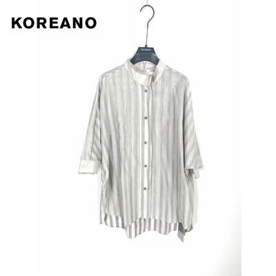 柯利亚诺春秋专柜同款茧型条纹大衬衫  CW0249(9UN) ￥3980