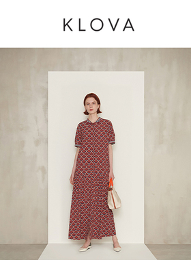 柯罗芭夏季专柜同款印花时尚廓形连衣裙  LW0110 ￥3890