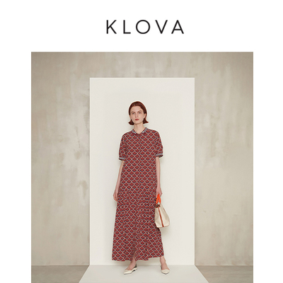 柯罗芭夏季专柜同款印花时尚廓形连衣裙  LW0110 ￥3890