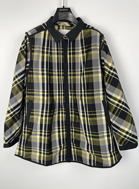 柯利亚诺冬季专柜同款黄黑格时尚棉服衬衫  MZ3053(UNR)A ￥5280