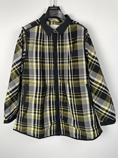 柯利亚诺冬季专柜同款黄黑格时尚棉服衬衫  MZ3053(UNR)A ￥5280